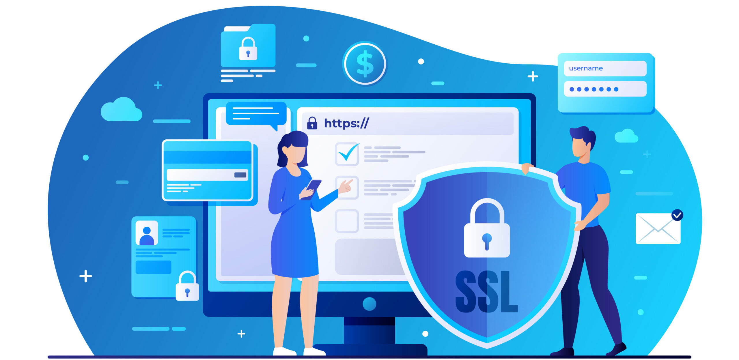 Signs of a secure website include an SSL certificate (indicated by HTTPS in the address bar) and a secure connection padlock symbol_celestialinfotech.com